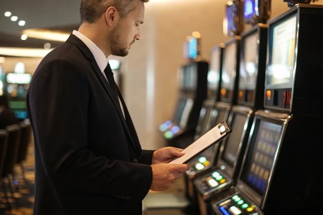 Finger touching neon-lit touchscreen gaming interface