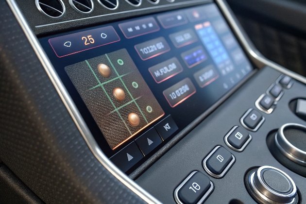 Game Kit Dashboard Game kit dashboard touchscreen displaying game interface